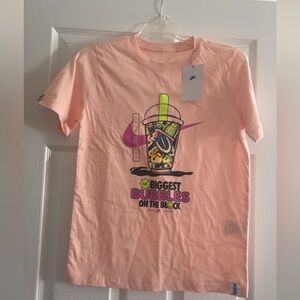 Nike Peach Pink Short Sleeve Tee with Mark